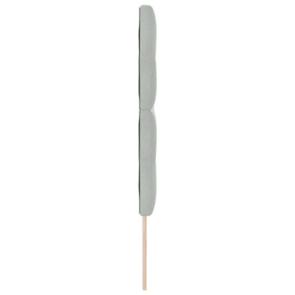 vidaXL LED Kopfteil mit LED-Lichtleisten Hellgrau 160 cm Polyester