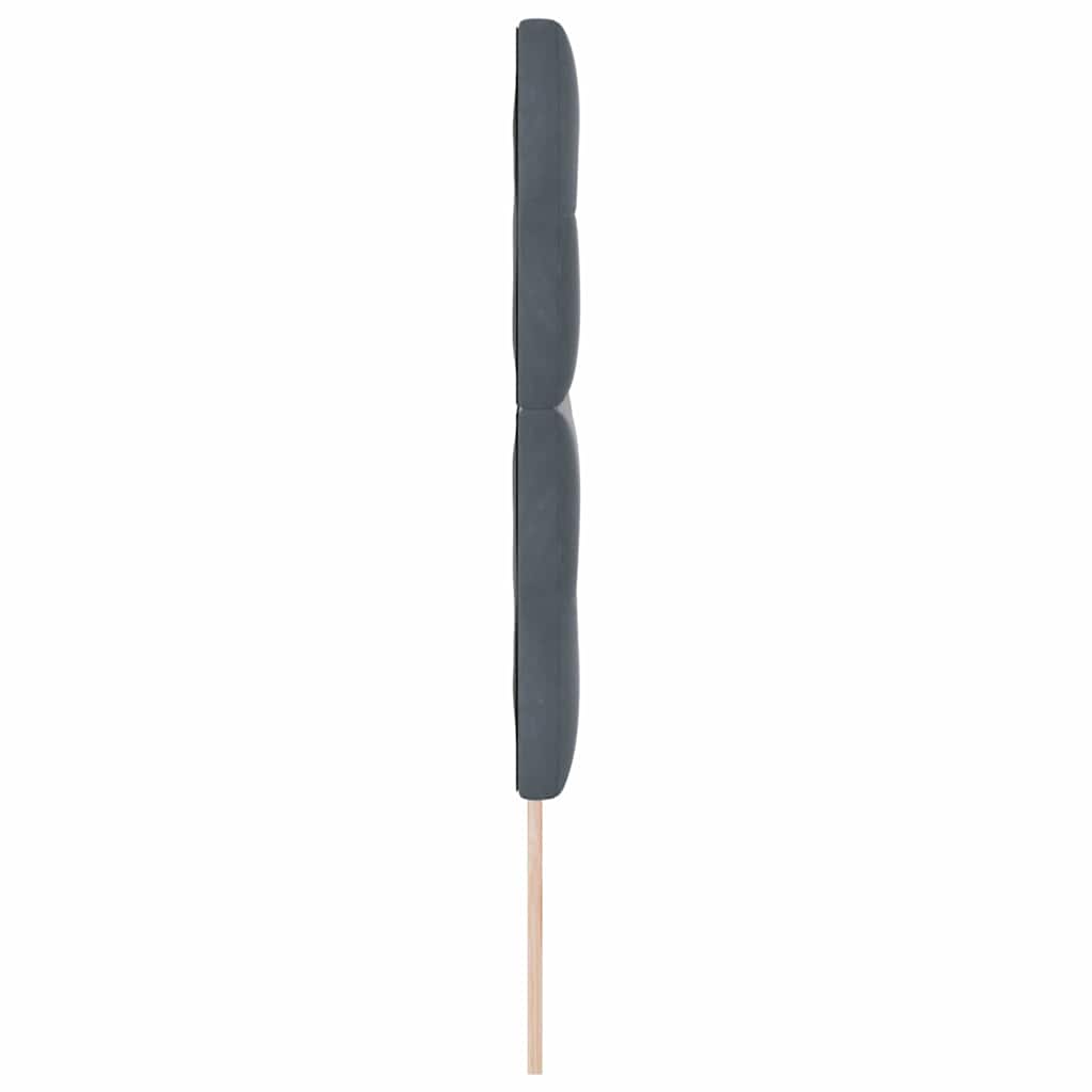 vidaXL LED Kopfteil mit LED-Lichtleisten Grau 160 cm Polyester