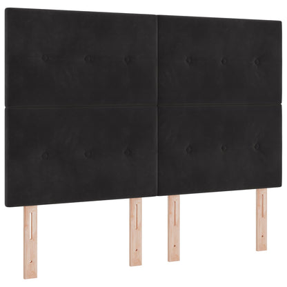 vidaXL LED Kopfteil mit LED-Lichtleisten Schwarz 160 cm Polyester