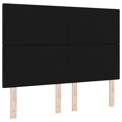 vidaXL LED Kopfteil mit LED-Lichtleisten Schwarz 160 cm Polyester