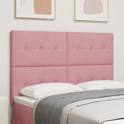 vidaXL LED Kopfteil mit LED-Lichtleisten Rosa 160 cm Polyester
