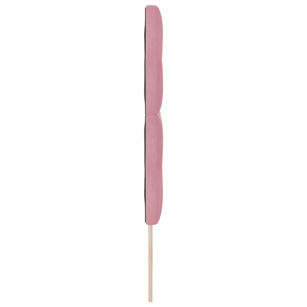 vidaXL LED Kopfteil mit LED-Lichtleisten Rosa 160 cm Polyester