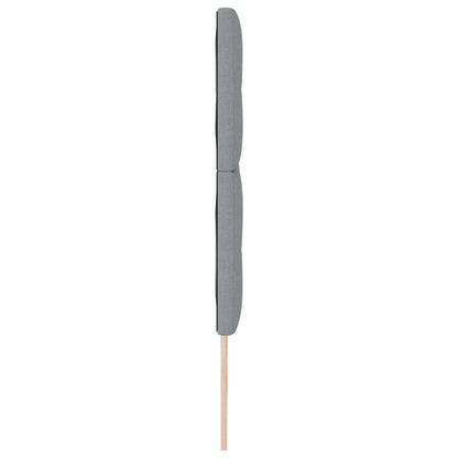 vidaXL LED Kopfteil mit LED-Lichtleisten Hellgrau 180 cm Polyester