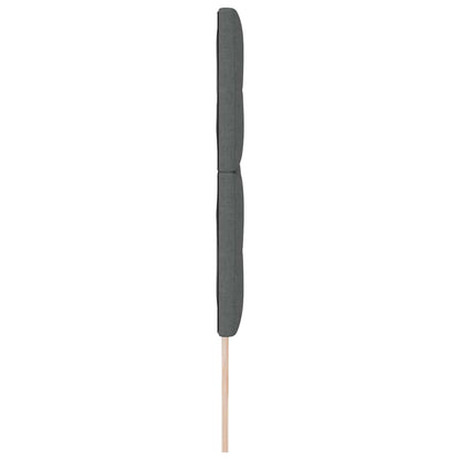 vidaXL LED Kopfteil mit LED-Lichtleisten Dunkelgrau 180 cm Polyester