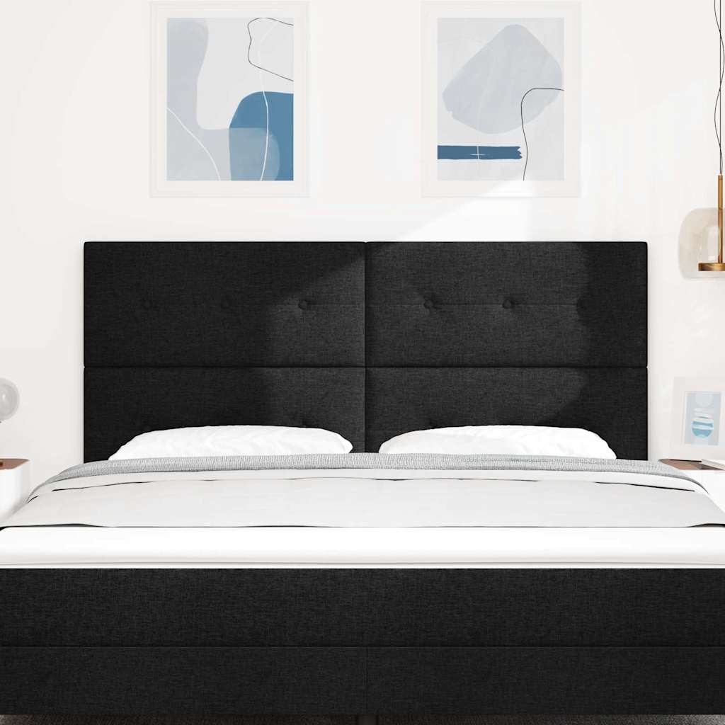 vidaXL LED Kopfteil mit LED-Lichtleisten Schwarz 180 cm Polyester