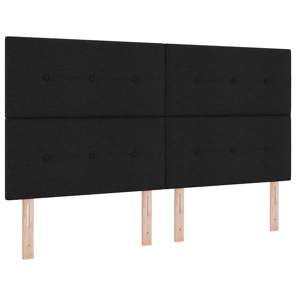 vidaXL LED Kopfteil mit LED-Lichtleisten Schwarz 180 cm Polyester