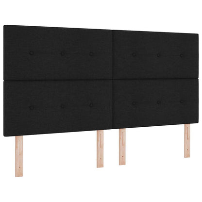 vidaXL LED Kopfteil mit LED-Lichtleisten Schwarz 180 cm Polyester