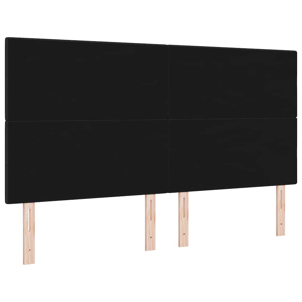 vidaXL LED Kopfteil mit LED-Lichtleisten Schwarz 180 cm Polyester