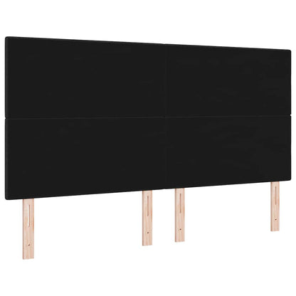 vidaXL LED Kopfteil mit LED-Lichtleisten Schwarz 180 cm Polyester