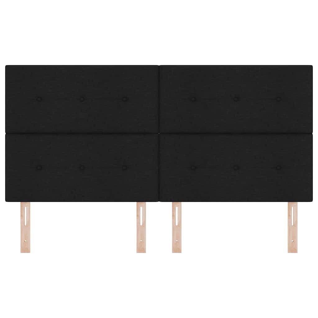 vidaXL LED Kopfteil mit LED-Lichtleisten Schwarz 180 cm Polyester