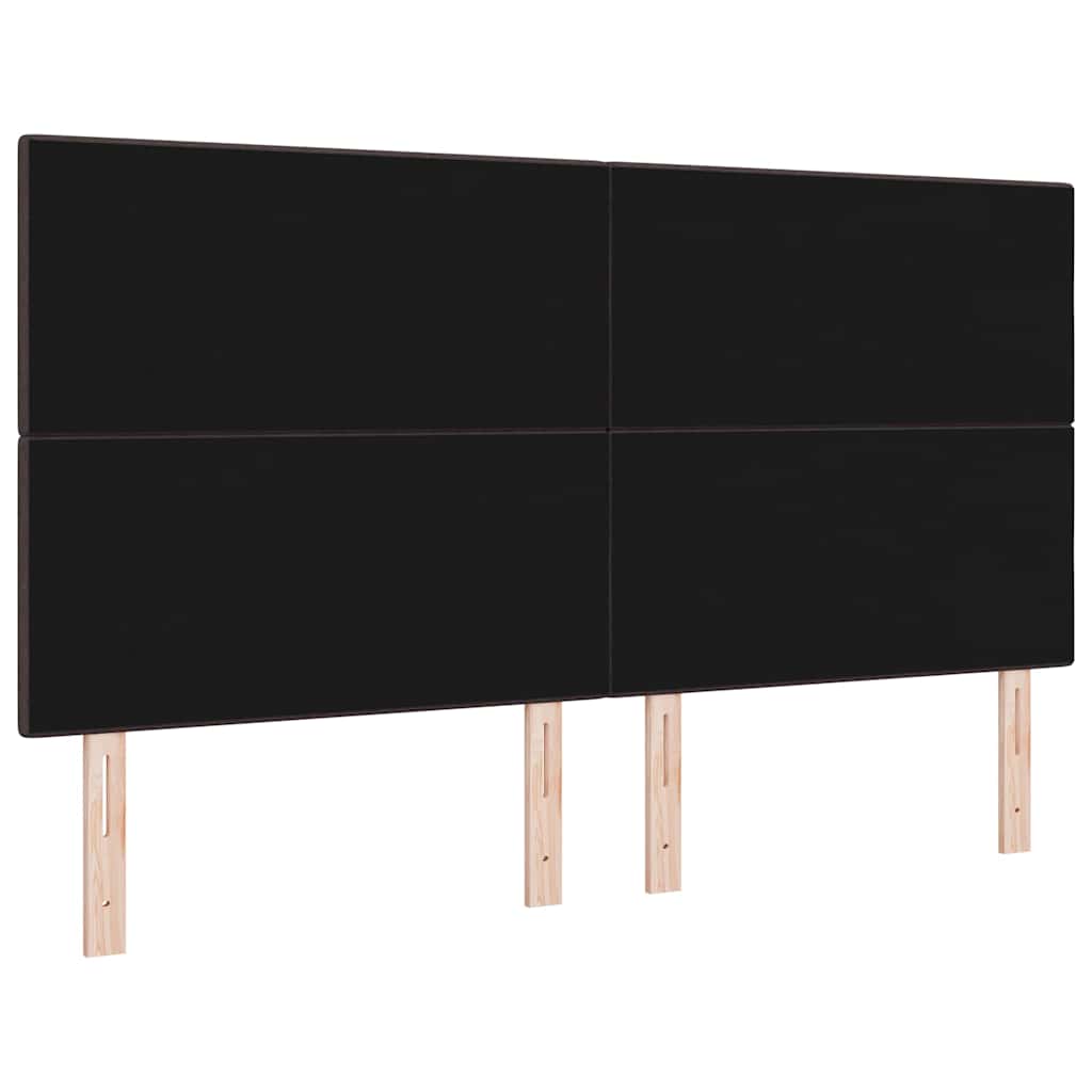 vidaXL LED-Kopfteil mit LED -Streifenleuchten Dunkelbraun 180 cm Stoff