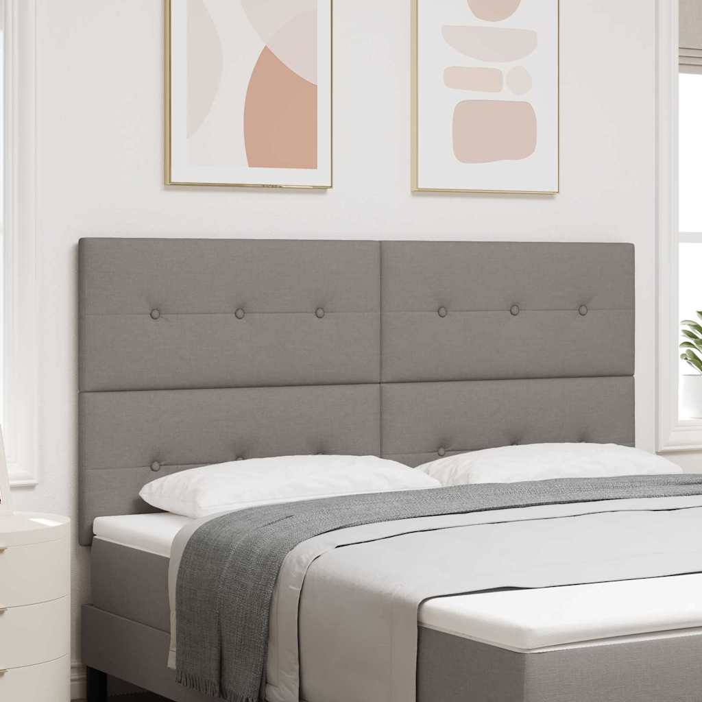 vidaXL LED Kopfteil mit LED-Lichtleisten Taupe 180 cm Polyester