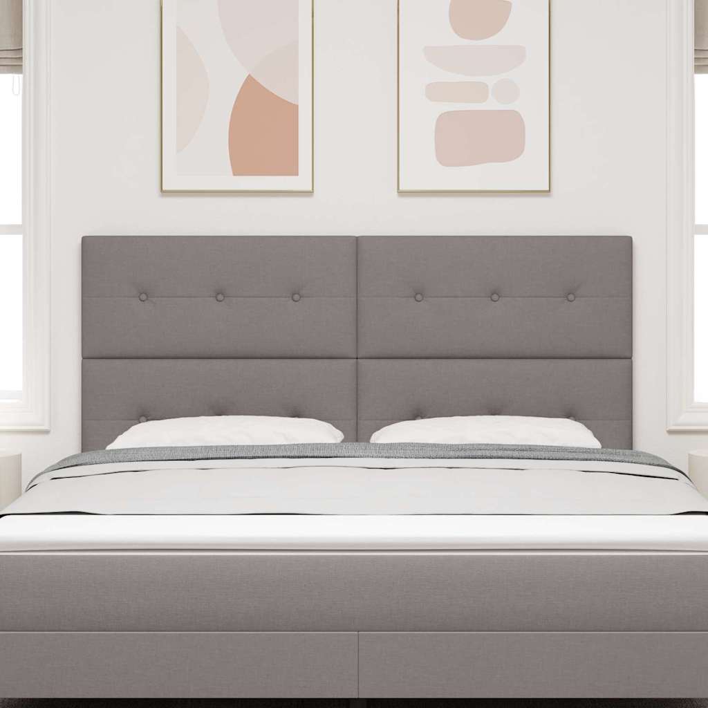 vidaXL LED Kopfteil mit LED-Lichtleisten Taupe 180 cm Polyester