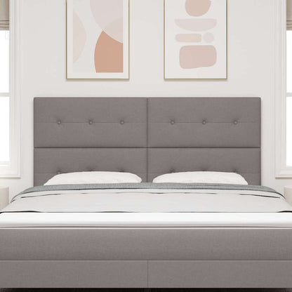 vidaXL LED Kopfteil mit LED-Lichtleisten Taupe 180 cm Polyester