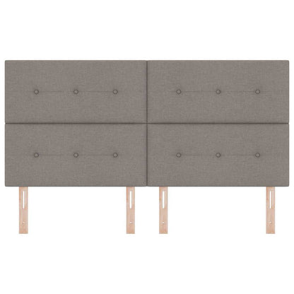vidaXL LED Kopfteil mit LED-Lichtleisten Taupe 180 cm Polyester