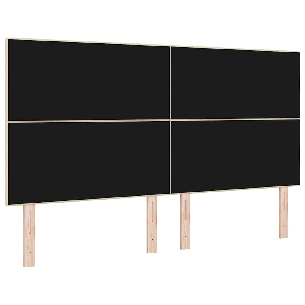 vidaXL LED Kopfteil mit LED-Lichtleisten Creme 180 cm Polyester