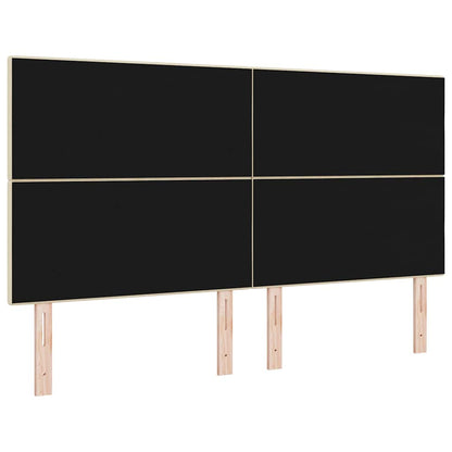 vidaXL LED Kopfteil mit LED-Lichtleisten Creme 180 cm Polyester