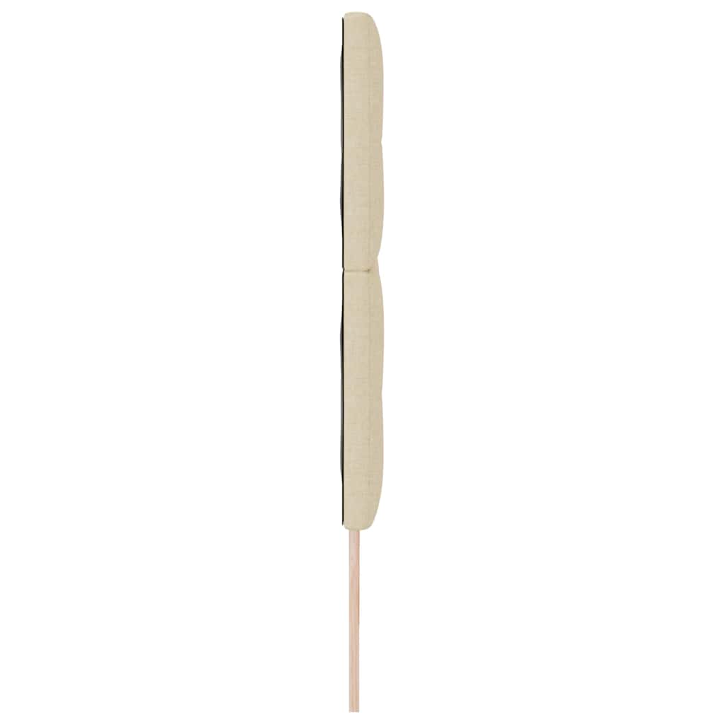 vidaXL LED Kopfteil mit LED-Lichtleisten Creme 180 cm Polyester