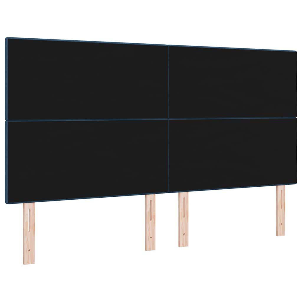 vidaXL LED Kopfteil mit LED-Lichtleisten Blau 180 cm Polyester