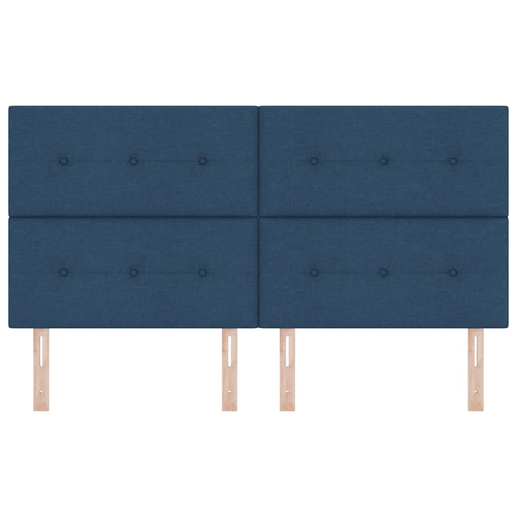 vidaXL LED Kopfteil mit LED-Lichtleisten Blau 180 cm Polyester