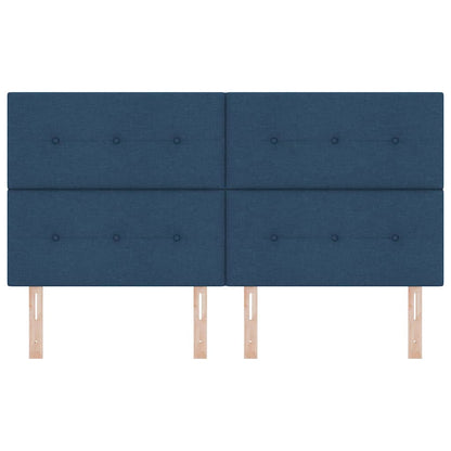 vidaXL LED Kopfteil mit LED-Lichtleisten Blau 180 cm Polyester