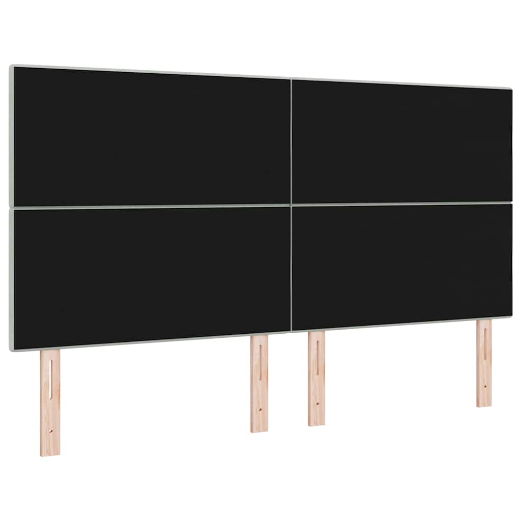 vidaXL LED Kopfteil mit LED-Lichtleisten Hellgrau 180 cm Polyester