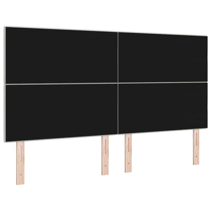 vidaXL LED Kopfteil mit LED-Lichtleisten Hellgrau 180 cm Polyester