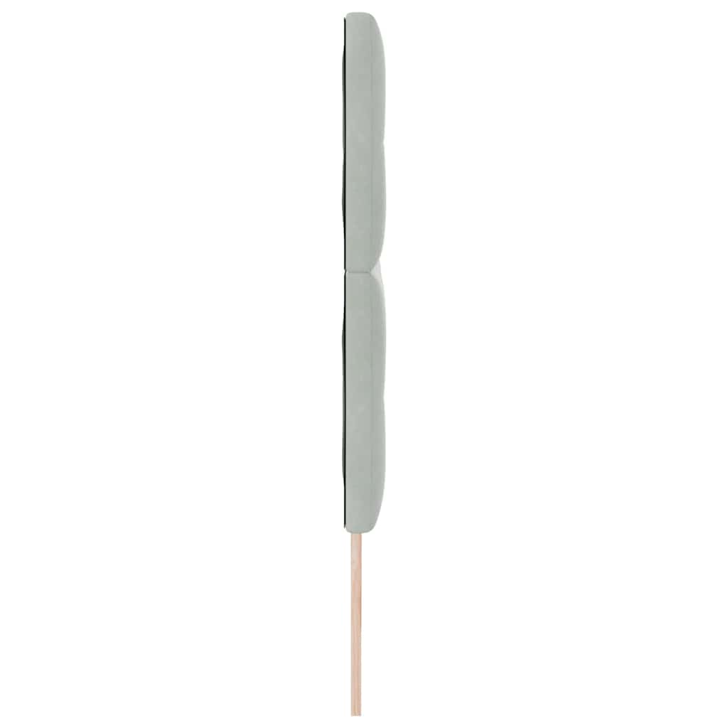 vidaXL LED Kopfteil mit LED-Lichtleisten Hellgrau 180 cm Polyester