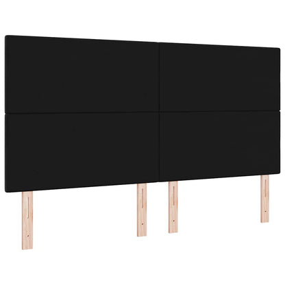 vidaXL LED Kopfteil mit LED-Lichtleisten Schwarz 180 cm Polyester