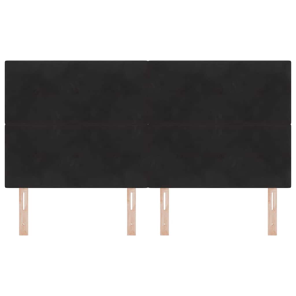 vidaXL LED Kopfteil mit LED-Lichtleisten Schwarz 180 cm Polyester