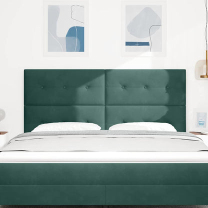 vidaXL LED Kopfteil mit LED-Lichtleisten Grün 180 cm Polyester