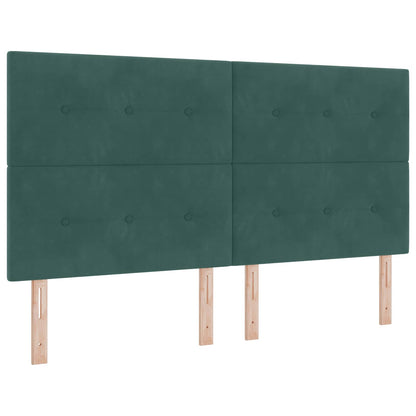 vidaXL LED Kopfteil mit LED-Lichtleisten Grün 180 cm Polyester