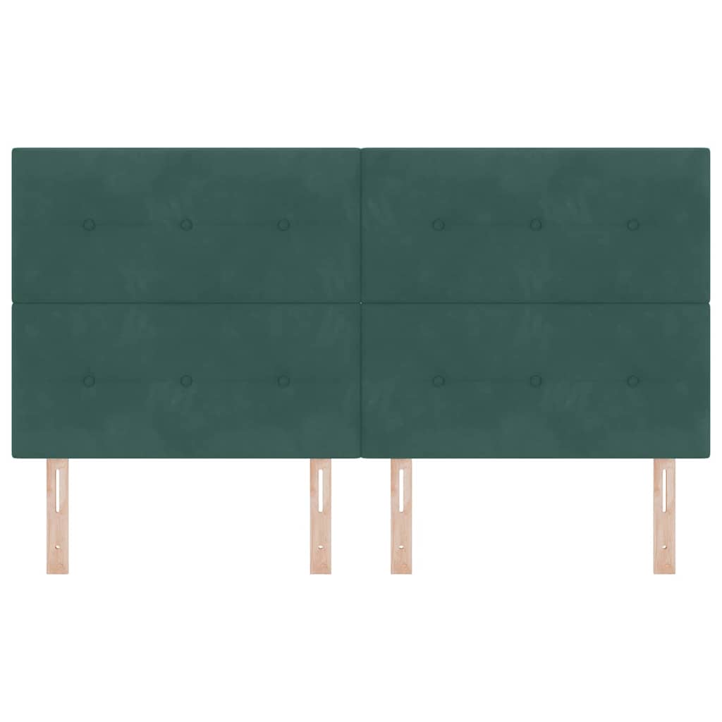 vidaXL LED Kopfteil mit LED-Lichtleisten Grün 180 cm Polyester