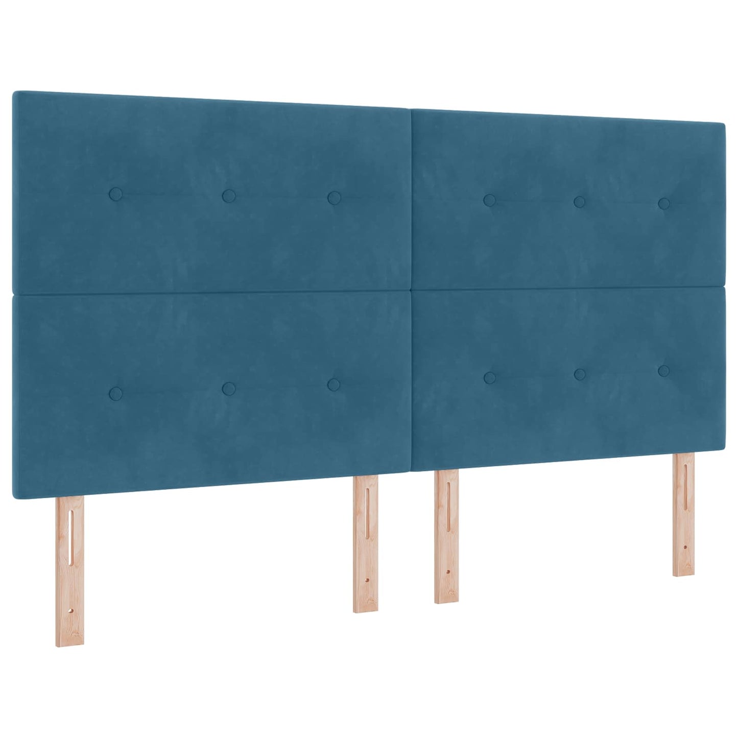 vidaXL LED Kopfteil mit LED-Lichtleisten Blau 180 cm Polyester