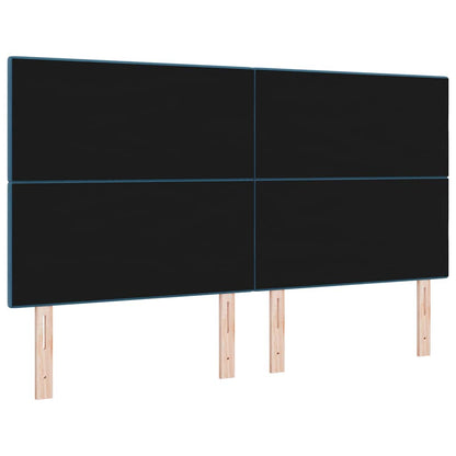 vidaXL LED Kopfteil mit LED-Lichtleisten Blau 180 cm Polyester