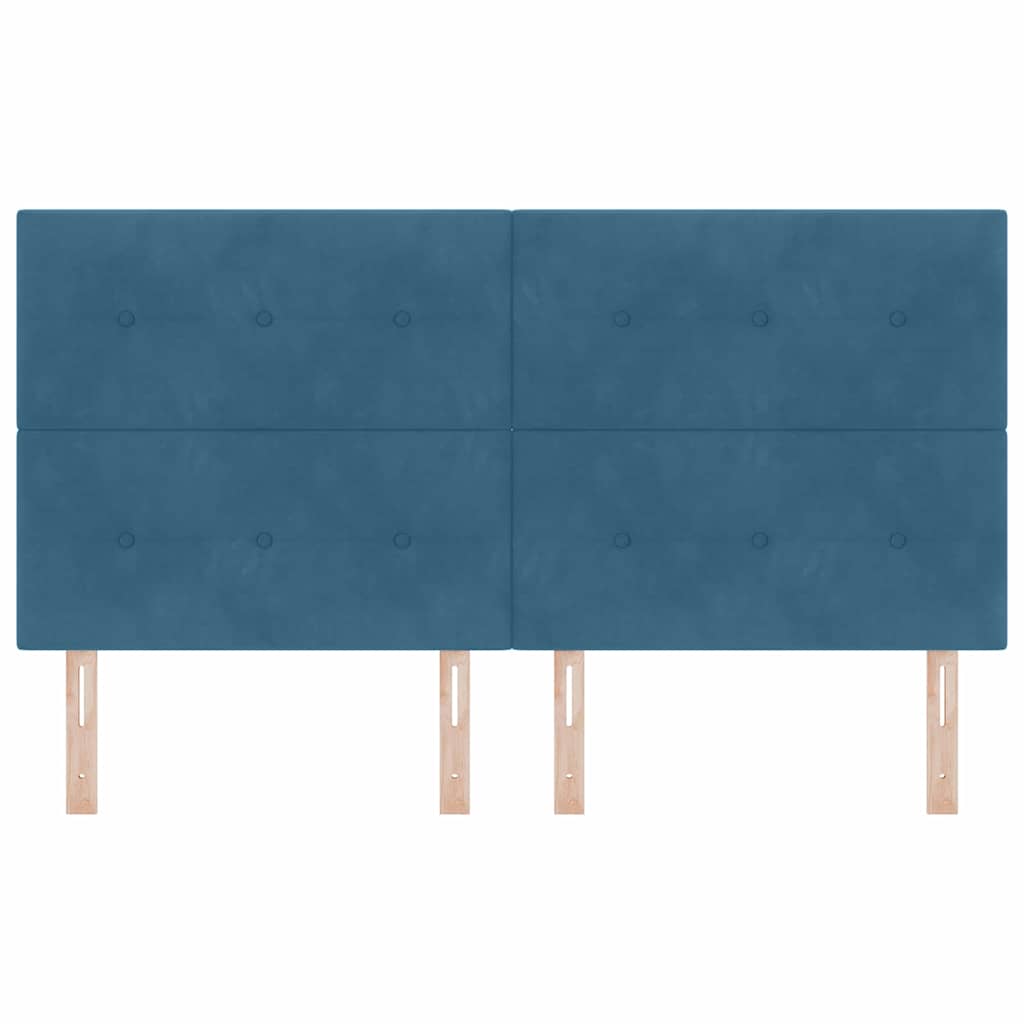 vidaXL LED Kopfteil mit LED-Lichtleisten Blau 180 cm Polyester