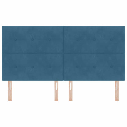 vidaXL LED Kopfteil mit LED-Lichtleisten Blau 180 cm Polyester