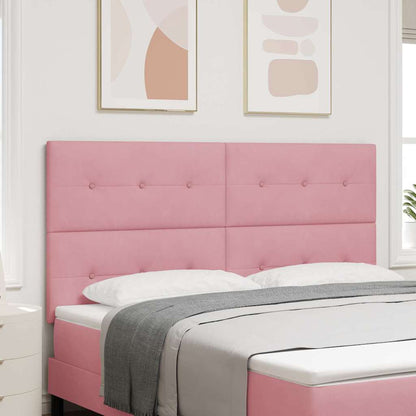 vidaXL LED Kopfteil mit LED-Lichtleisten Rosa 180 cm Polyester
