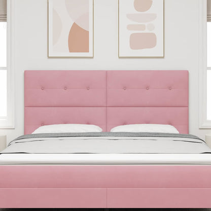 vidaXL LED Kopfteil mit LED-Lichtleisten Rosa 180 cm Polyester