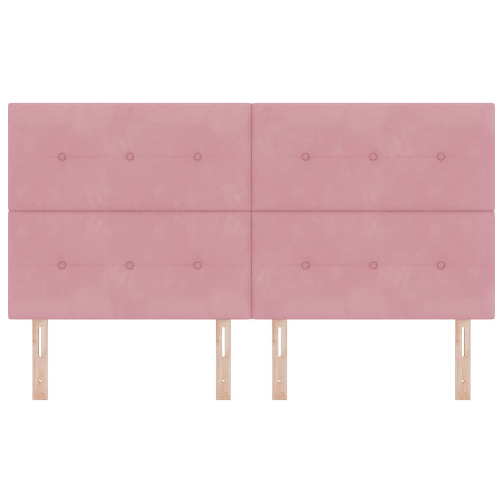 vidaXL LED Kopfteil mit LED-Lichtleisten Rosa 180 cm Polyester