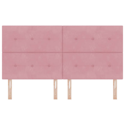 vidaXL LED Kopfteil mit LED-Lichtleisten Rosa 180 cm Polyester