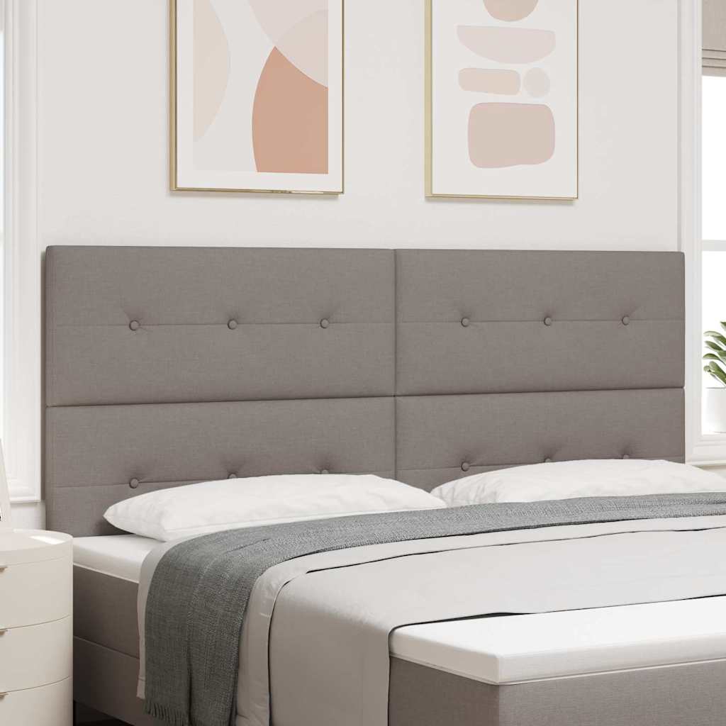 vidaXL LED Kopfteil mit LED-Lichtleisten Taupe 200 cm Polyester