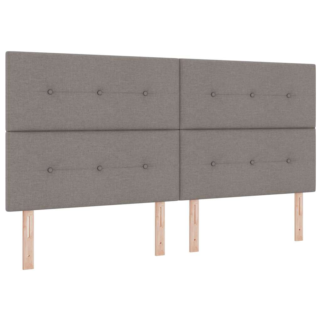 vidaXL LED Kopfteil mit LED-Lichtleisten Taupe 200 cm Polyester
