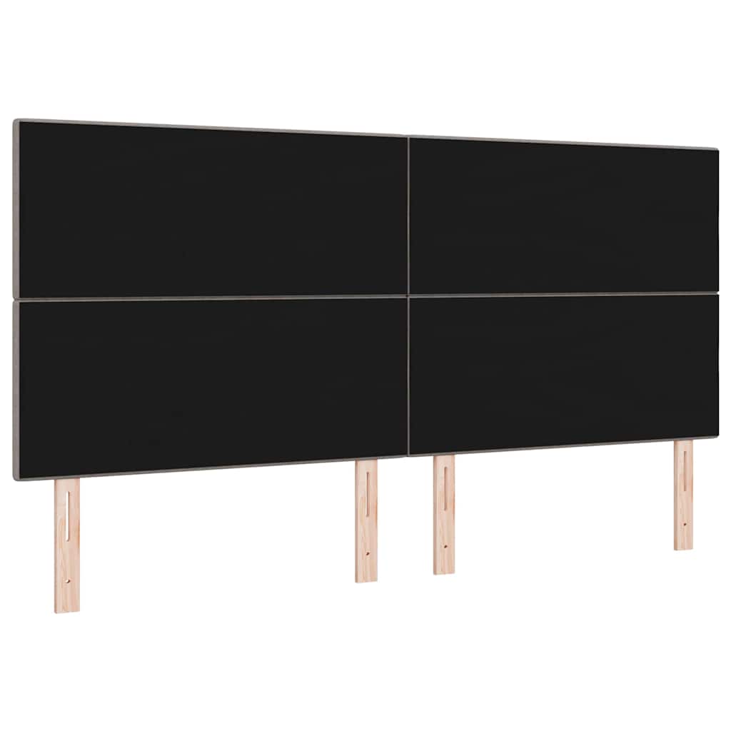 vidaXL LED Kopfteil mit LED-Lichtleisten Taupe 200 cm Polyester