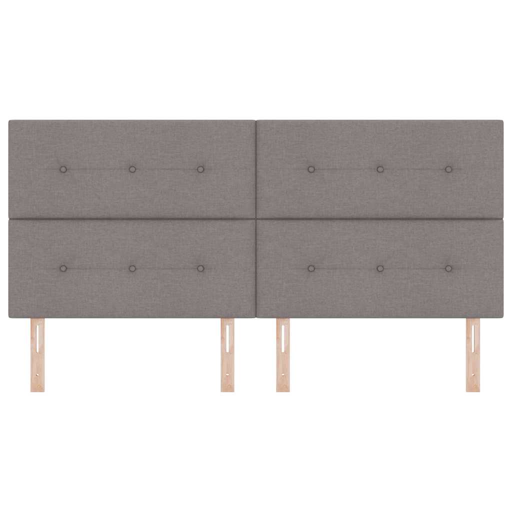 vidaXL LED Kopfteil mit LED-Lichtleisten Taupe 200 cm Polyester
