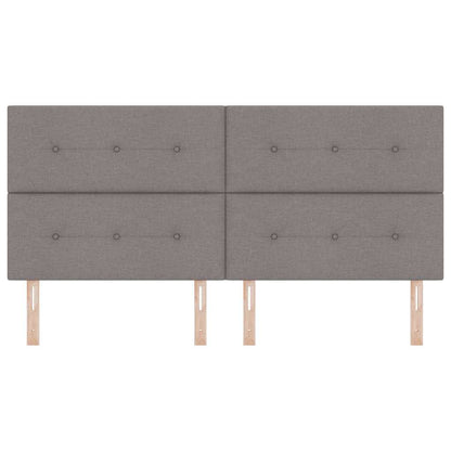 vidaXL LED Kopfteil mit LED-Lichtleisten Taupe 200 cm Polyester