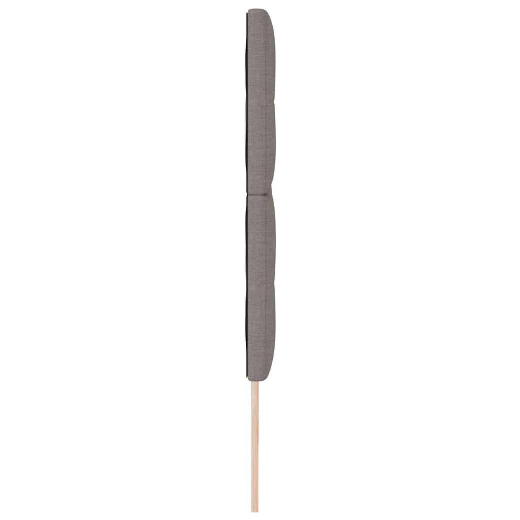 vidaXL LED Kopfteil mit LED-Lichtleisten Taupe 200 cm Polyester
