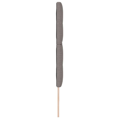 vidaXL LED Kopfteil mit LED-Lichtleisten Taupe 200 cm Polyester