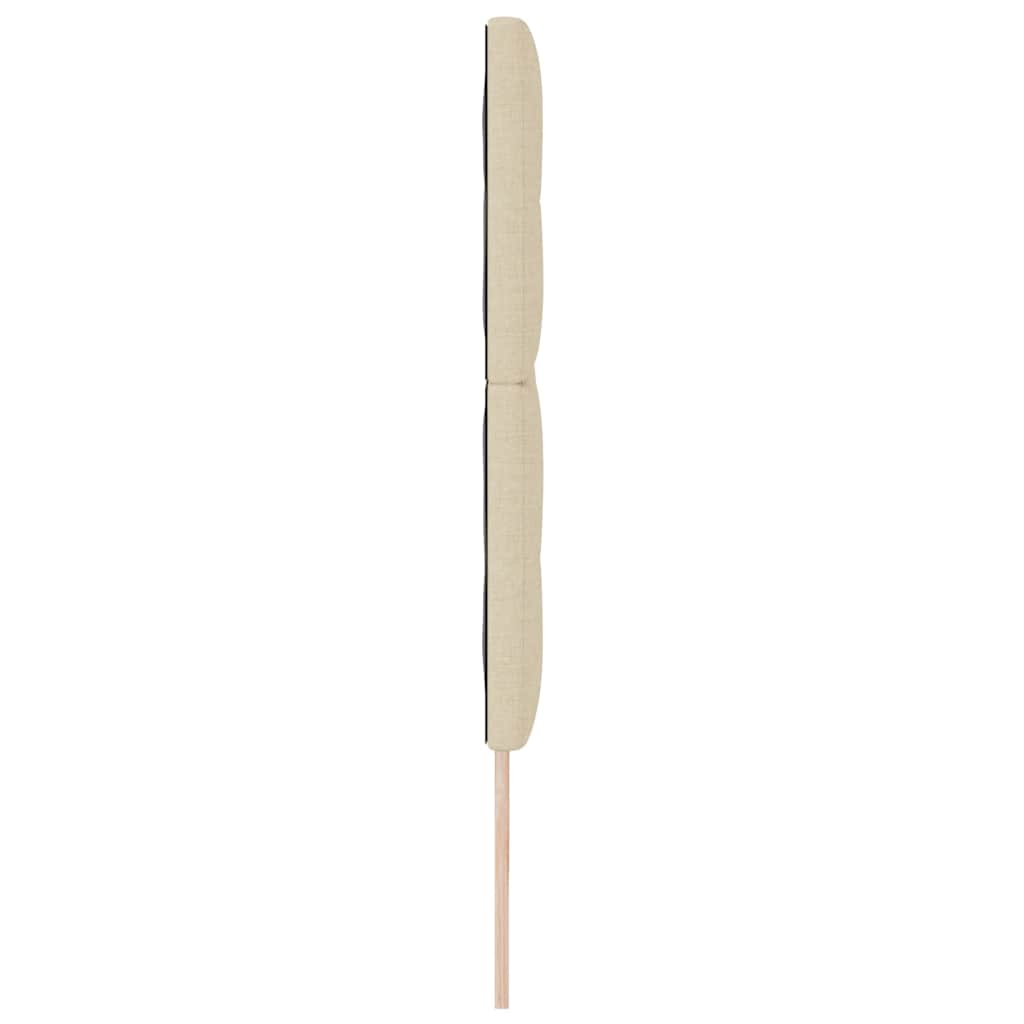vidaXL LED Kopfteil mit LED-Lichtleisten Creme 200 cm Polyester