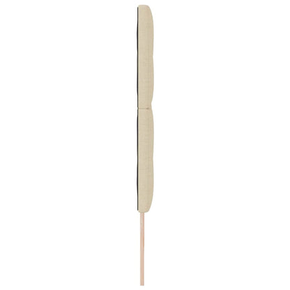 vidaXL LED Kopfteil mit LED-Lichtleisten Creme 200 cm Polyester